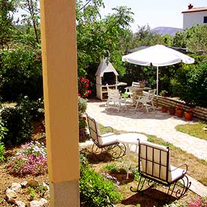 Barbecue and garden